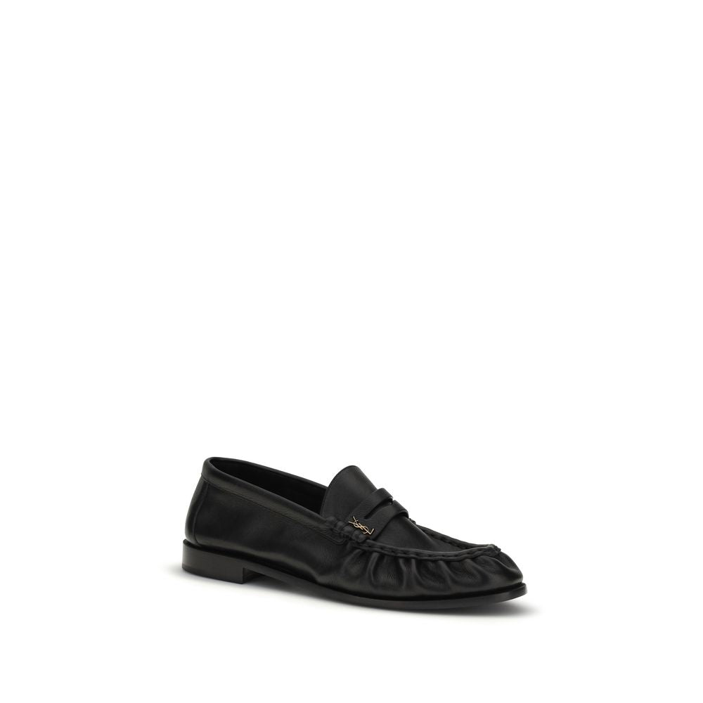 Saint Laurent Black Calf Leather Slip On Loafers - AW26 (Ref. SA83947125VAA1000) - Side view