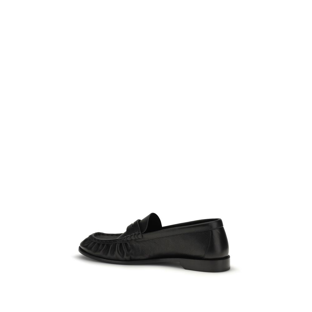Saint Laurent Black Calf Leather Slip On Loafers - AW26 (Ref. SA83947125VAA1000) - Back view