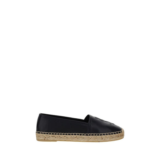 Saint Laurent Black Lamb Espadrilles - Front view
