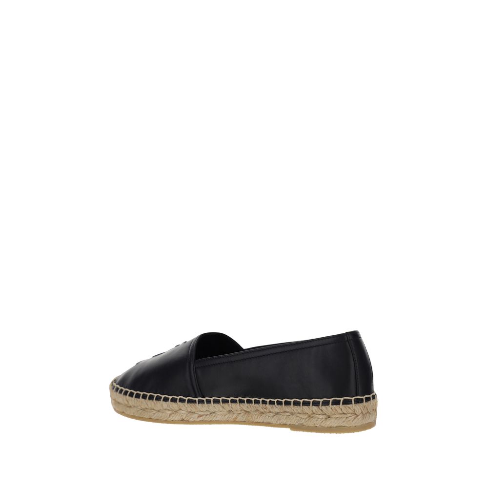 Saint Laurent Black Lamb Espadrilles - Back view