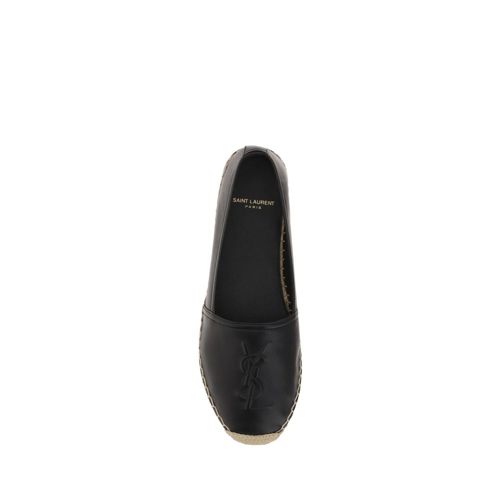 Saint Laurent Black Lamb Espadrilles - Detail view
