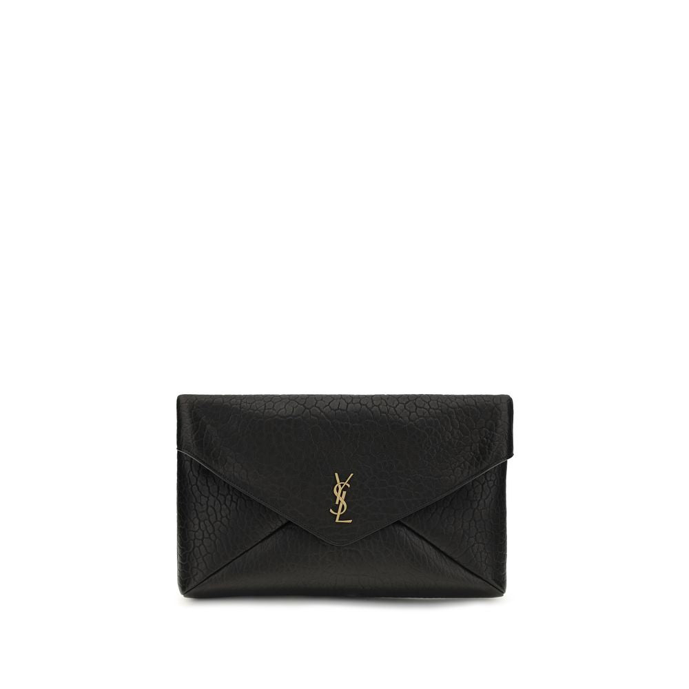 Saint Laurent Black Lamb Shoulder Bag - SS26 35×22cm - Front view