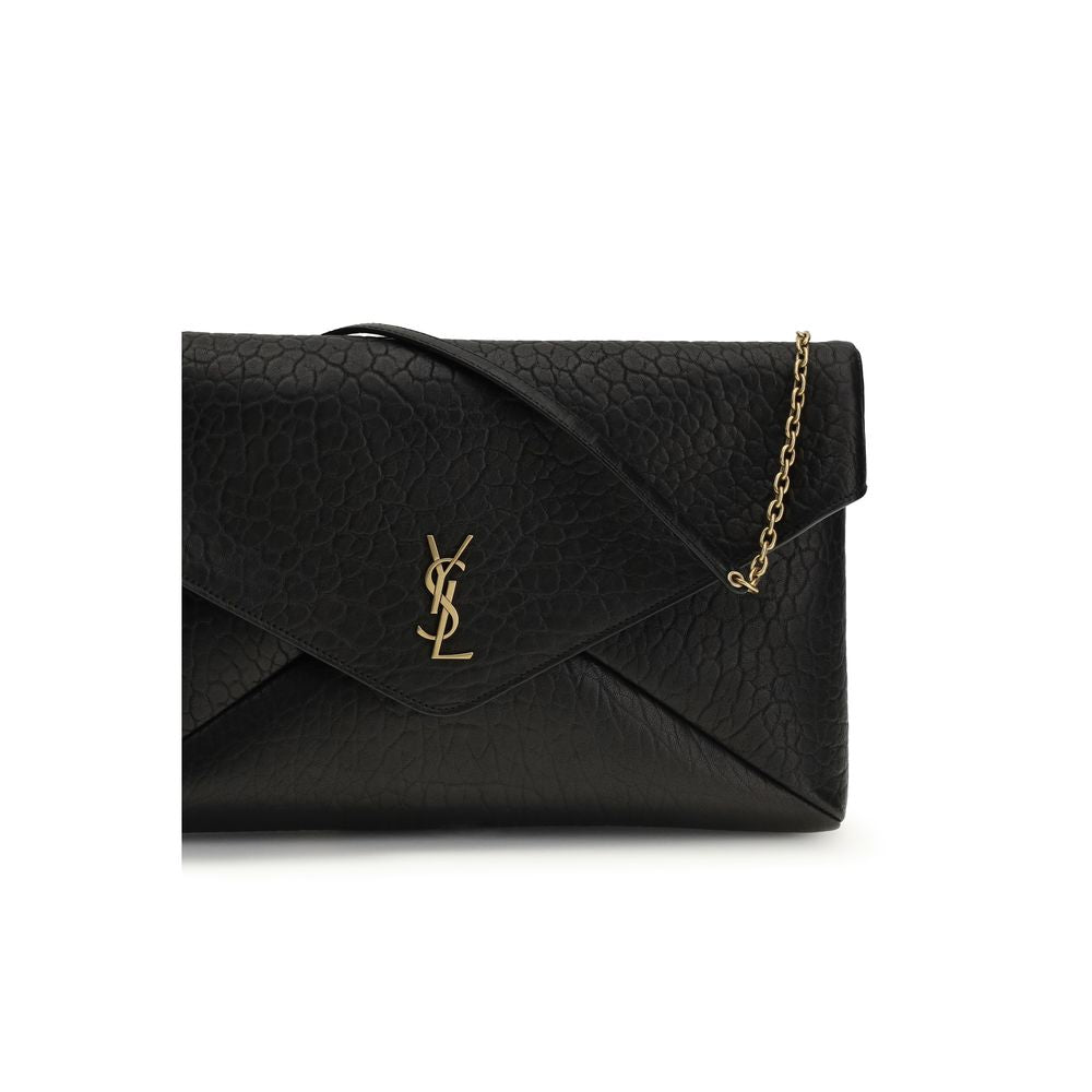 Saint Laurent Black Lamb Shoulder Bag - SS26 35×22cm - Detail view