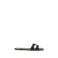 Saint Laurent Black Calf Leather Bos Taurus Sandals - Front view