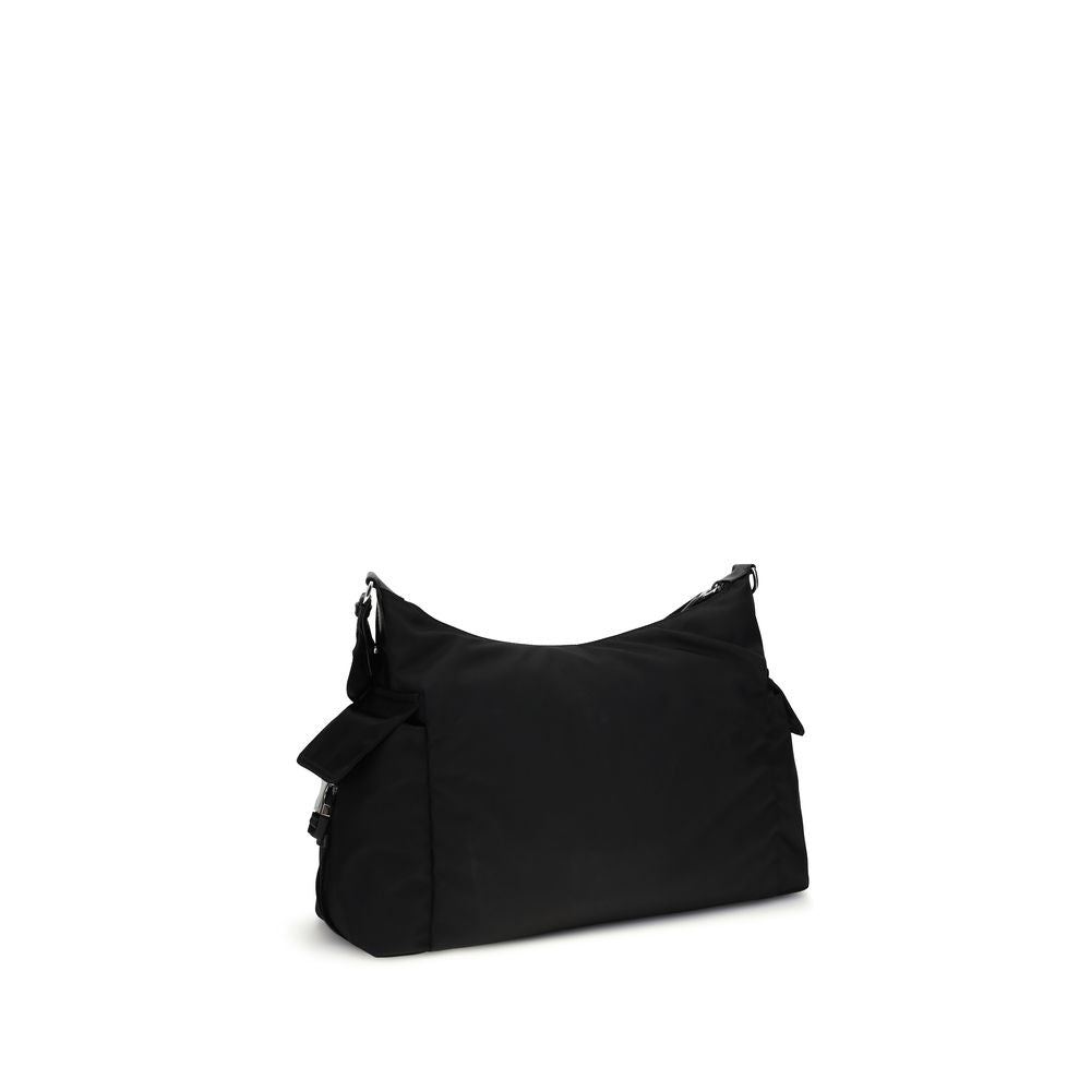 Prada Black Recycled Polyamide Shoulder Bag - AW26 43×29.5cm - Back view