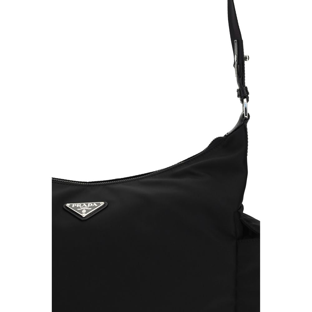 Prada Black Recycled Polyamide Shoulder Bag - AW26 43×29.5cm - Detail view