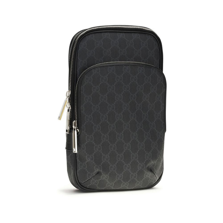 Gucci Black Polyurethane Shoulder Bag - Side view