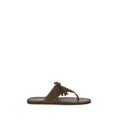 Prada Brown Calf Leather Flat Sandals - SS26 (Ref. PR1Y389OF005008F0324) - Front view