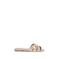 Saint Laurent Multicolor Calf Leather Flat Sandals - Front view