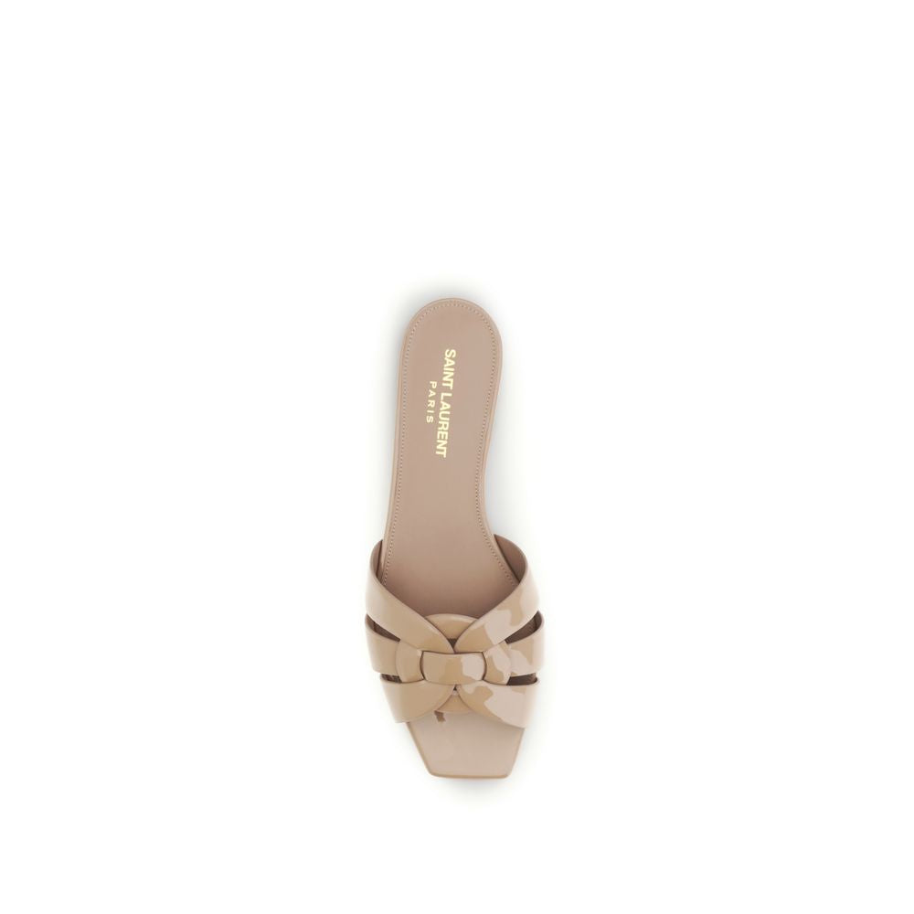 Saint Laurent Multicolor Calf Leather Flat Sandals - Detail view