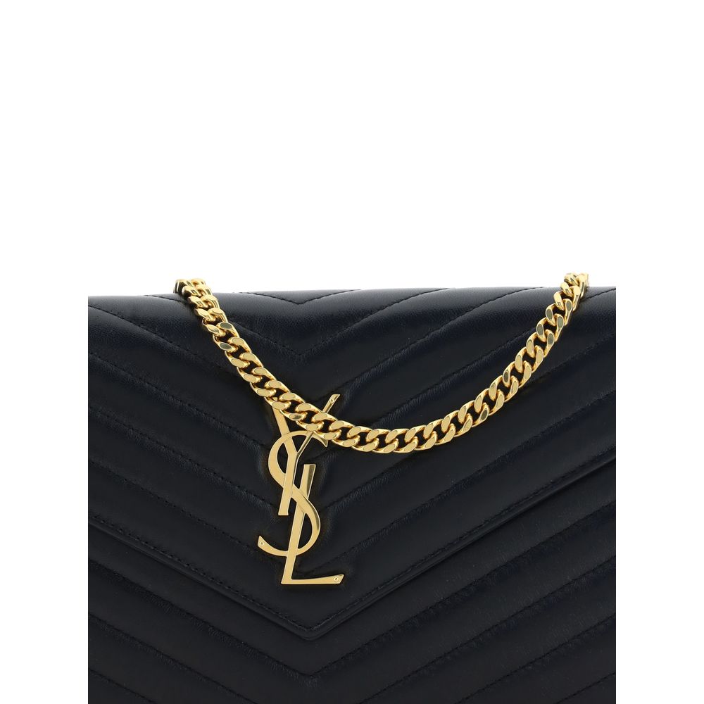 Saint Laurent Black Calf Leather Shoulder Bag - AW26 22.5x14cm - Detail view