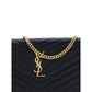 Saint Laurent Black Calf Leather Shoulder Bag - AW26 22.5x14cm - Detail view