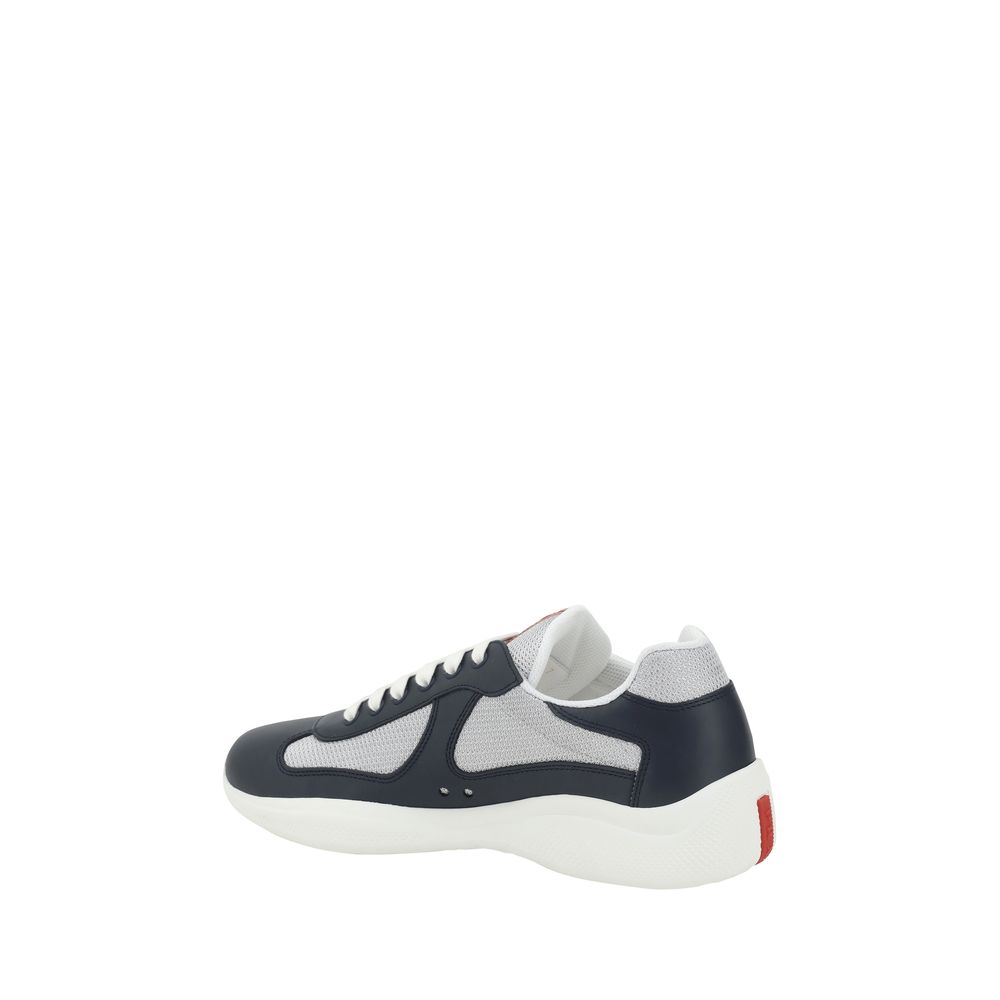 Prada Blue Polyamide Athletic Sneakers - Back view