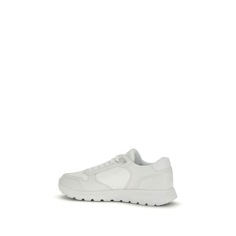 Prada White Recycled Polyamide Athletic Sneakers - Back view