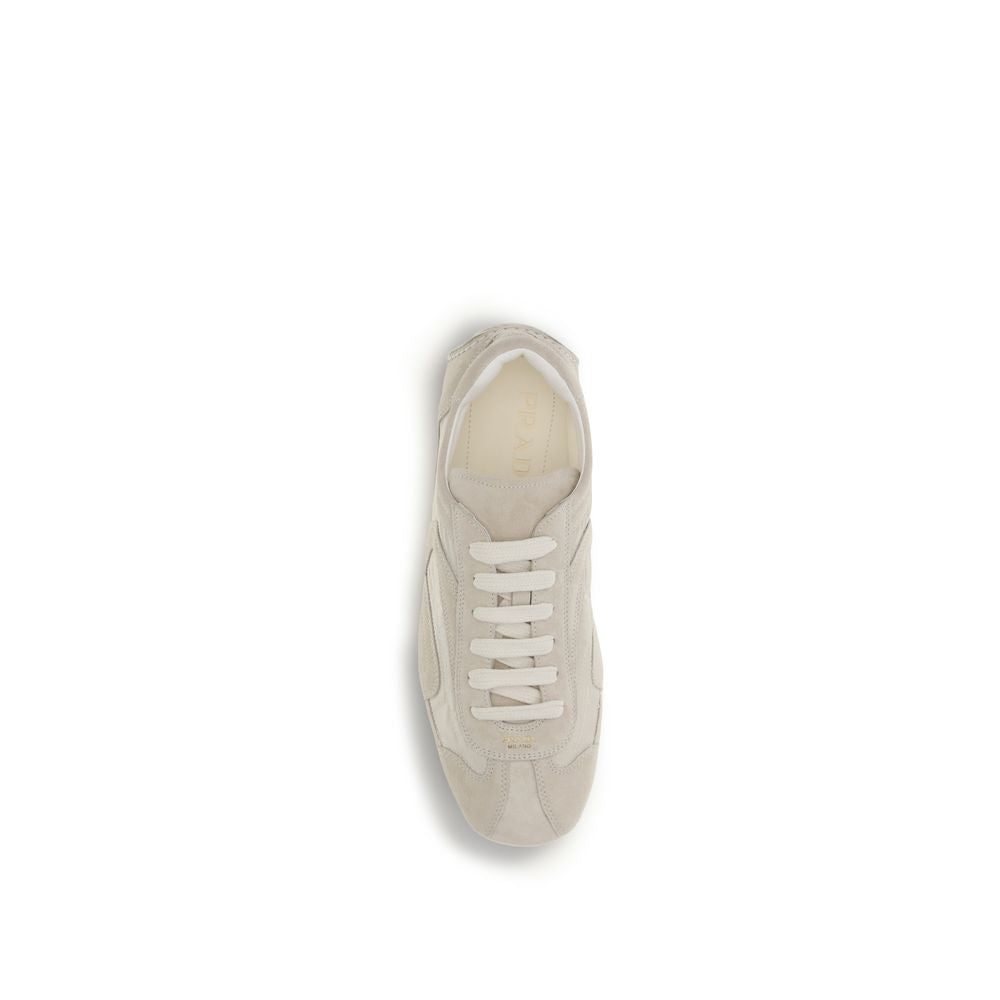 Prada Beige Calf Leather Sneakers - Detail view