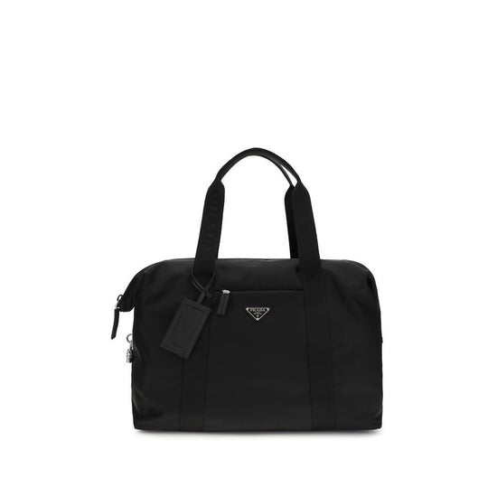 Prada Black Recycled Polyamide Luggage And Travel - AW26 44.5x40cm - Front view