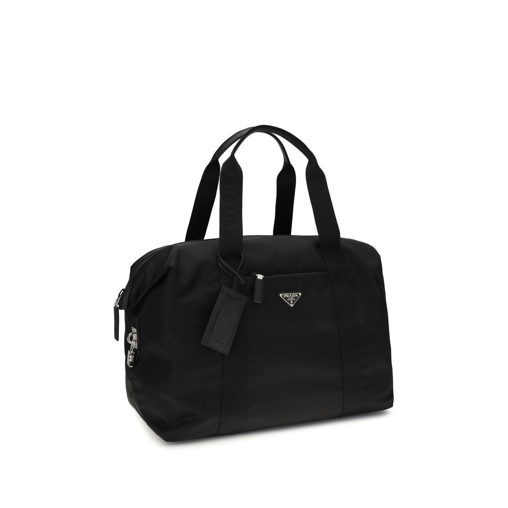 Prada Black Recycled Polyamide Luggage And Travel - AW26 44.5x40cm - Side view