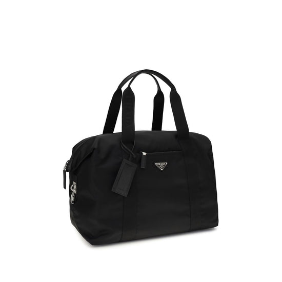 Prada Black Recycled Polyamide Luggage And Travel - AW26 44.5x40cm - Side view