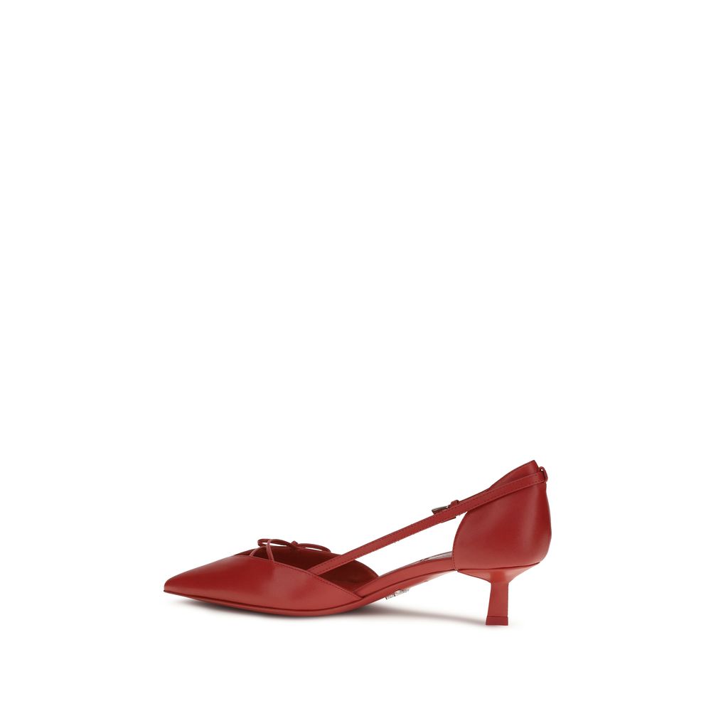 Prada Multicolor Goatskin High Heel Pumps - Back view