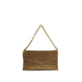 Gucci Brown Suede Leather Handbag - Front view