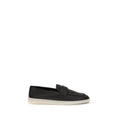 Prada Black Calf Leather Slip On Loafers - AW26 - Front view