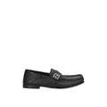 Fendi Black Calfskin Slip-On Loafers - Front view