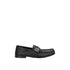 Fendi Black Calfskin Slip-On Loafers - Front view
