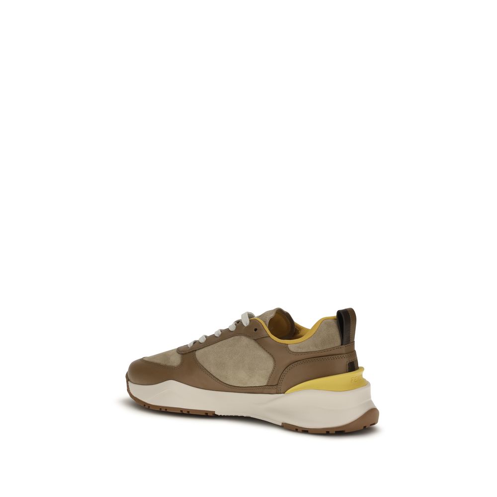 Fendi Flow Calfskin Suede Sneakers - Back view