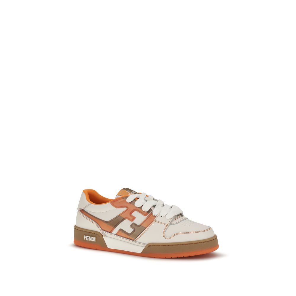 Fendi Multicolor Leather Athletic Sneakers - Side view