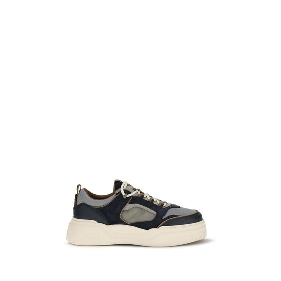Fendi Multicolor Calf Leather Bos Taurus Athletic Sneakers - Front view