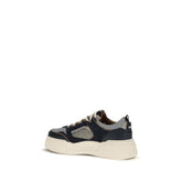 Fendi Multicolor Calf Leather Bos Taurus Athletic Sneakers - Back view
