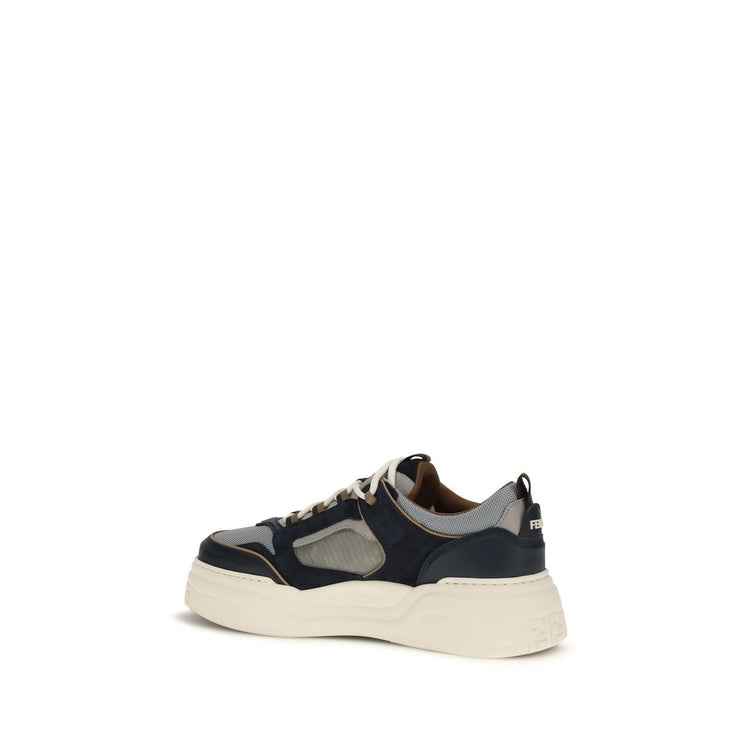 Fendi Multicolor Calf Leather Bos Taurus Athletic Sneakers - Back view