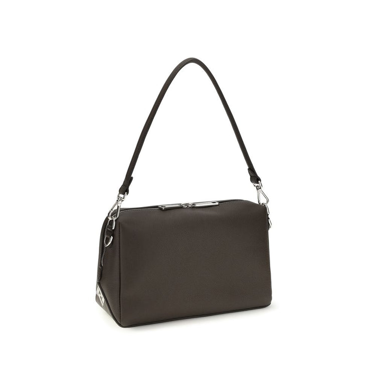 Fendi Brown Calf Leather Bos Taurus Shoulder Bag - Side view