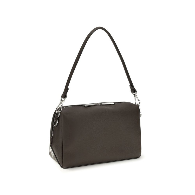Fendi Brown Calf Leather Bos Taurus Shoulder Bag - Back view