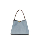 Fendi Blue Cotton Handbag - Front view