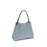 Fendi Blue Cotton Handbag - Back view