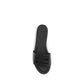 Fendi Black Calf Leather Bos Taurus Flat Sandals - Detail view