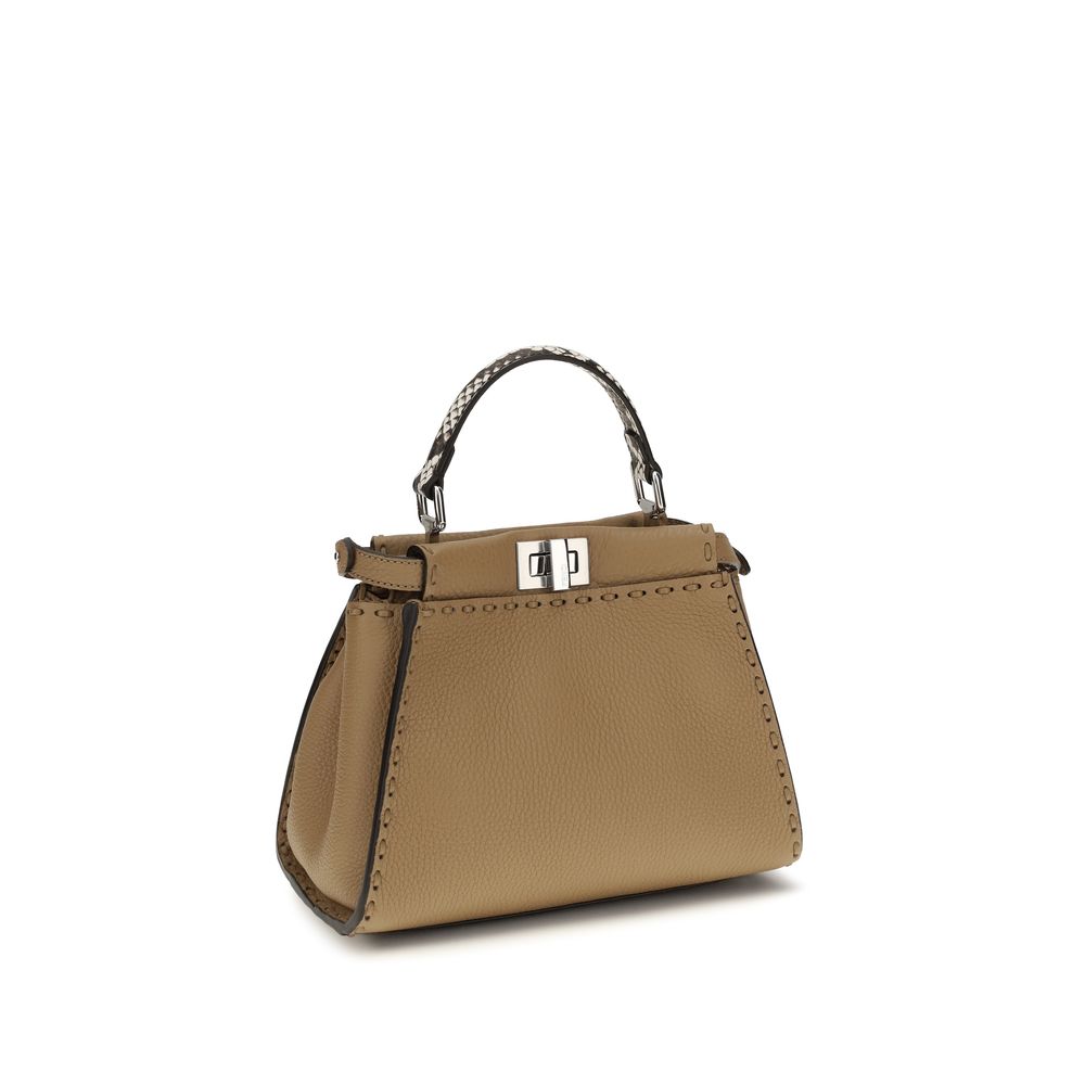 Fendi Beige Calf Leather Bos Taurus Handbag - Side view