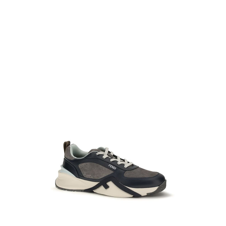 Multicolor Calf Leather Bos Taurus Athletic Sneakers - Side view
