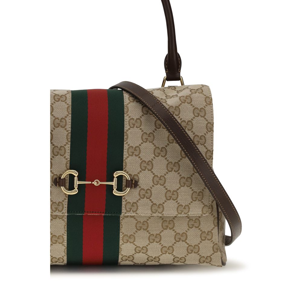 Gucci Paparazzo Brown Leather Handbag - Detail view