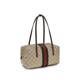 Gucci Beige Cotton Handbag - AW26 29x14cm - Back view