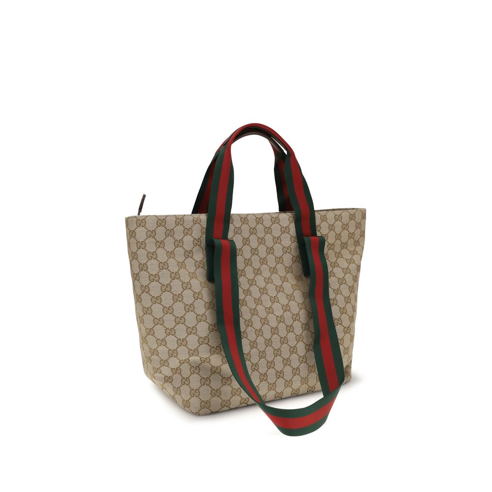 Gucci Beige Polyester Shoulder Bag - AW26 28.5x27cm - Side view