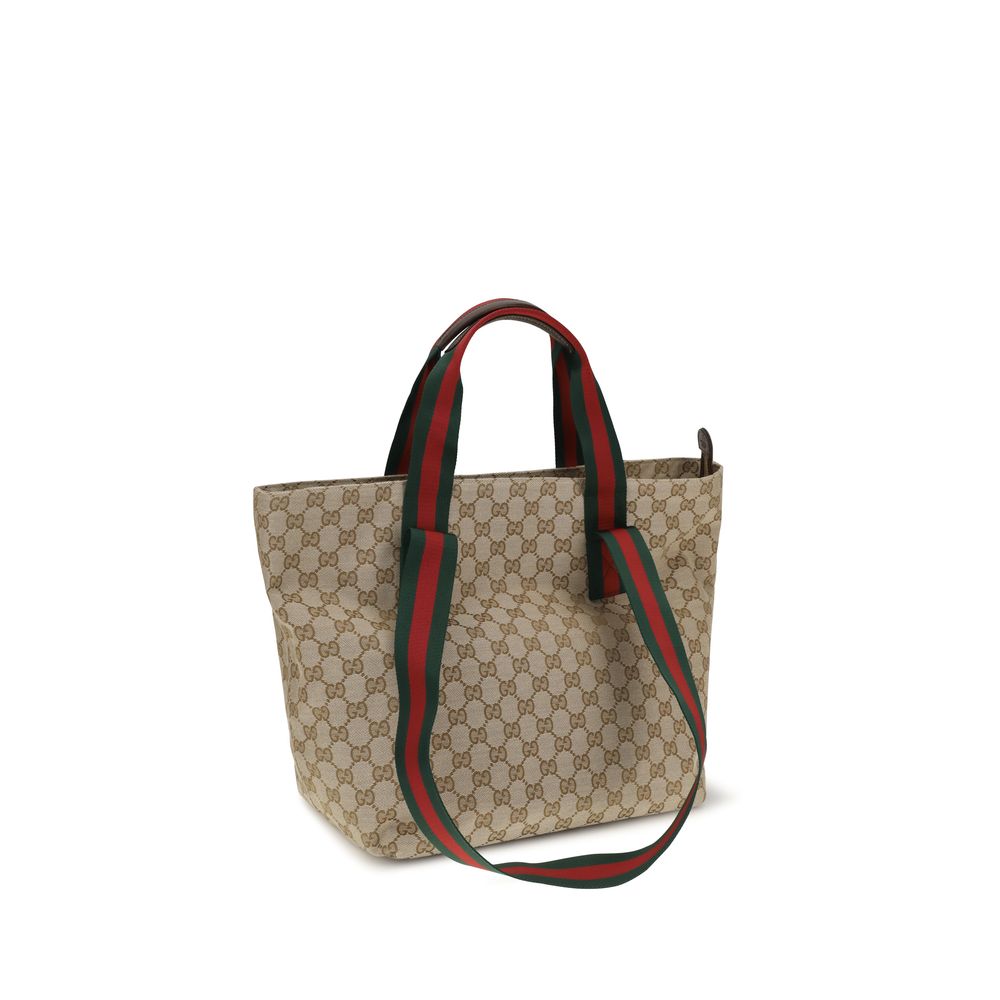 Gucci Beige Polyester Shoulder Bag - AW26 28.5x27cm - Back view