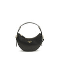 Prada Black Calf Leather Shoulder Bag - SS26 22.5×18.5cm - Front view