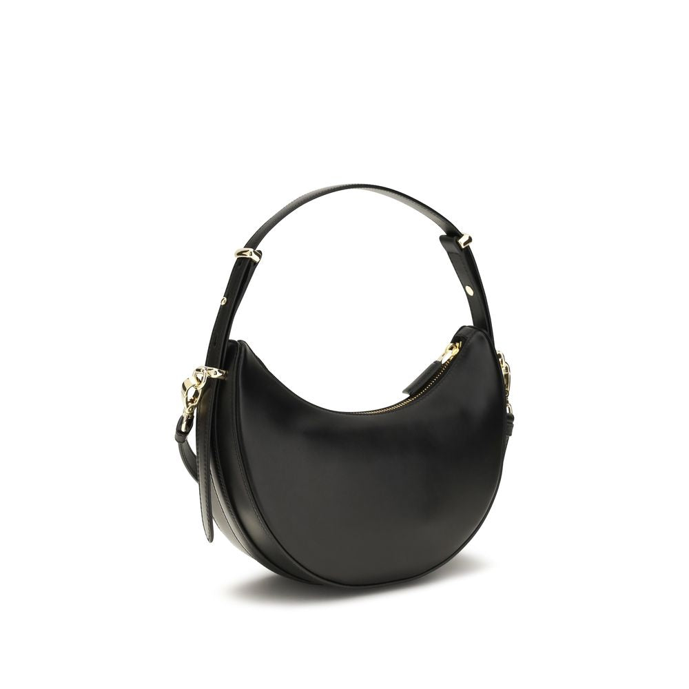 Prada Black Calf Leather Shoulder Bag - SS26 22.5×18.5cm - Back view