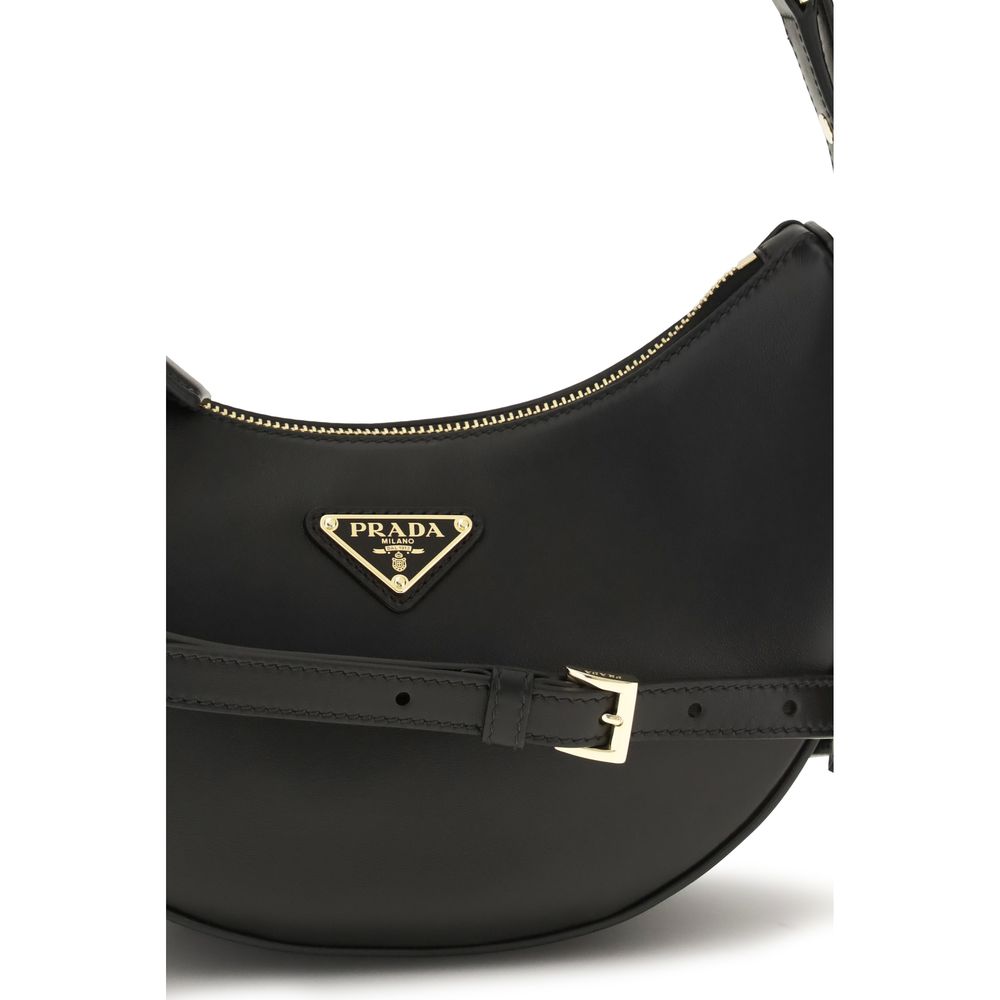 Prada Black Calf Leather Shoulder Bag - SS26 22.5×18.5cm - Detail view