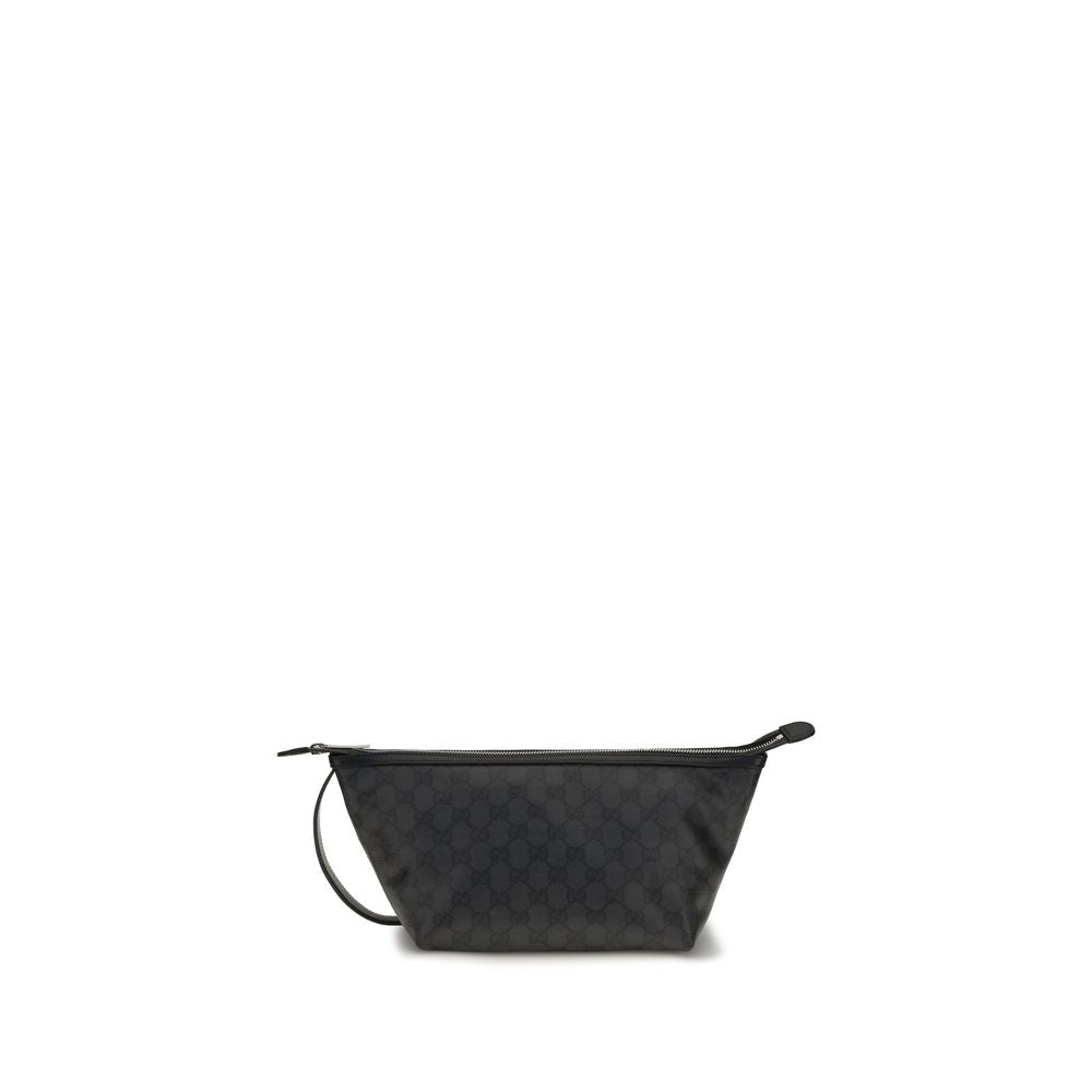 Gucci Black Cotton Clutch Bag - Front view