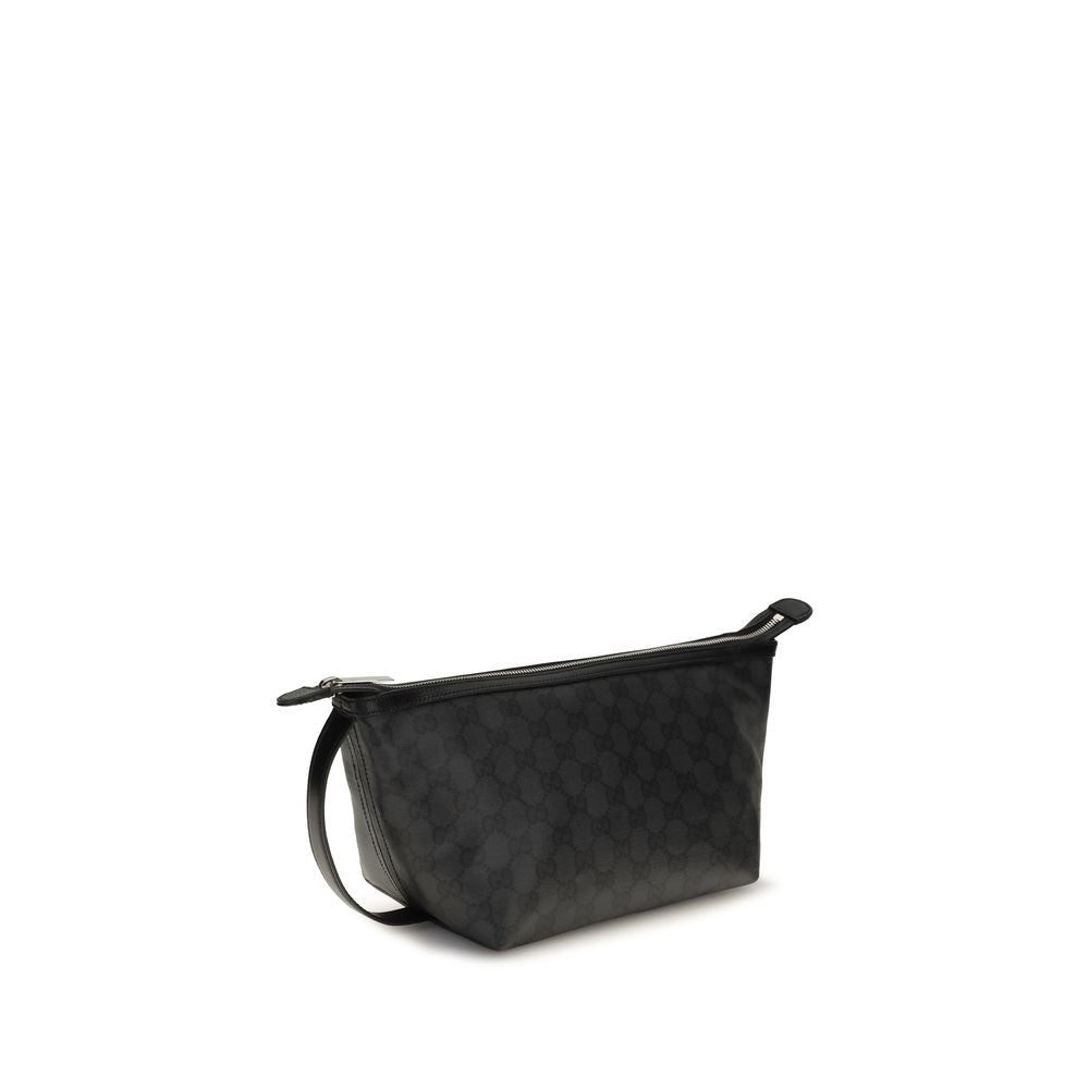 Gucci Black Cotton Clutch Bag - Side view