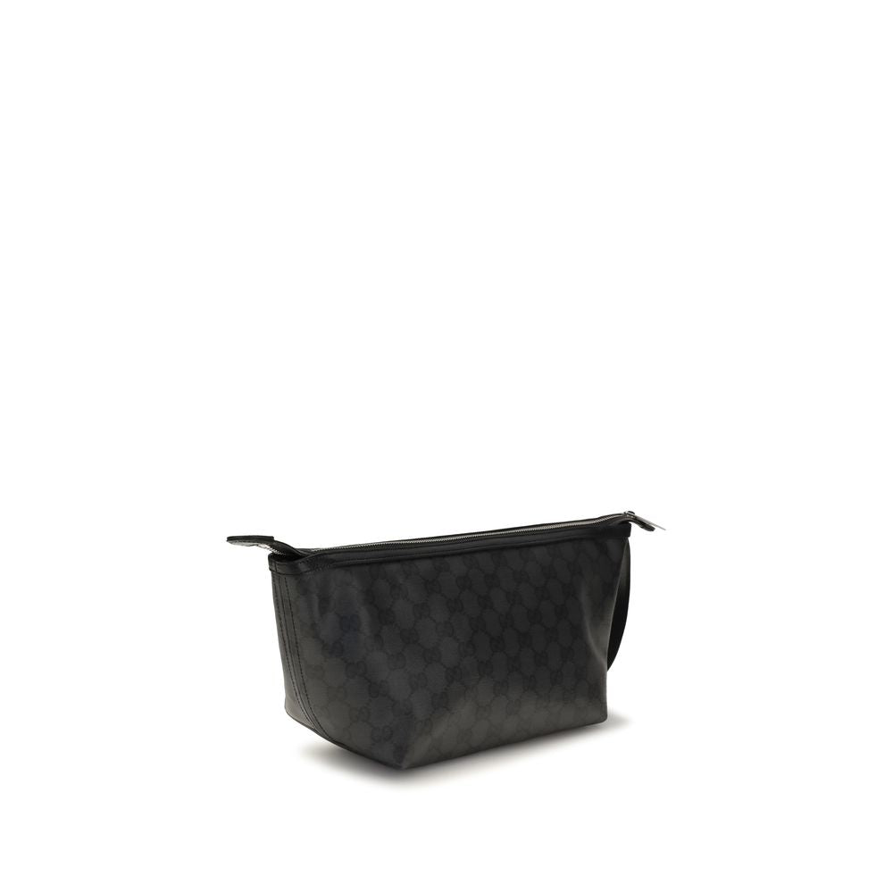 Gucci Black Cotton Clutch Bag - Back view