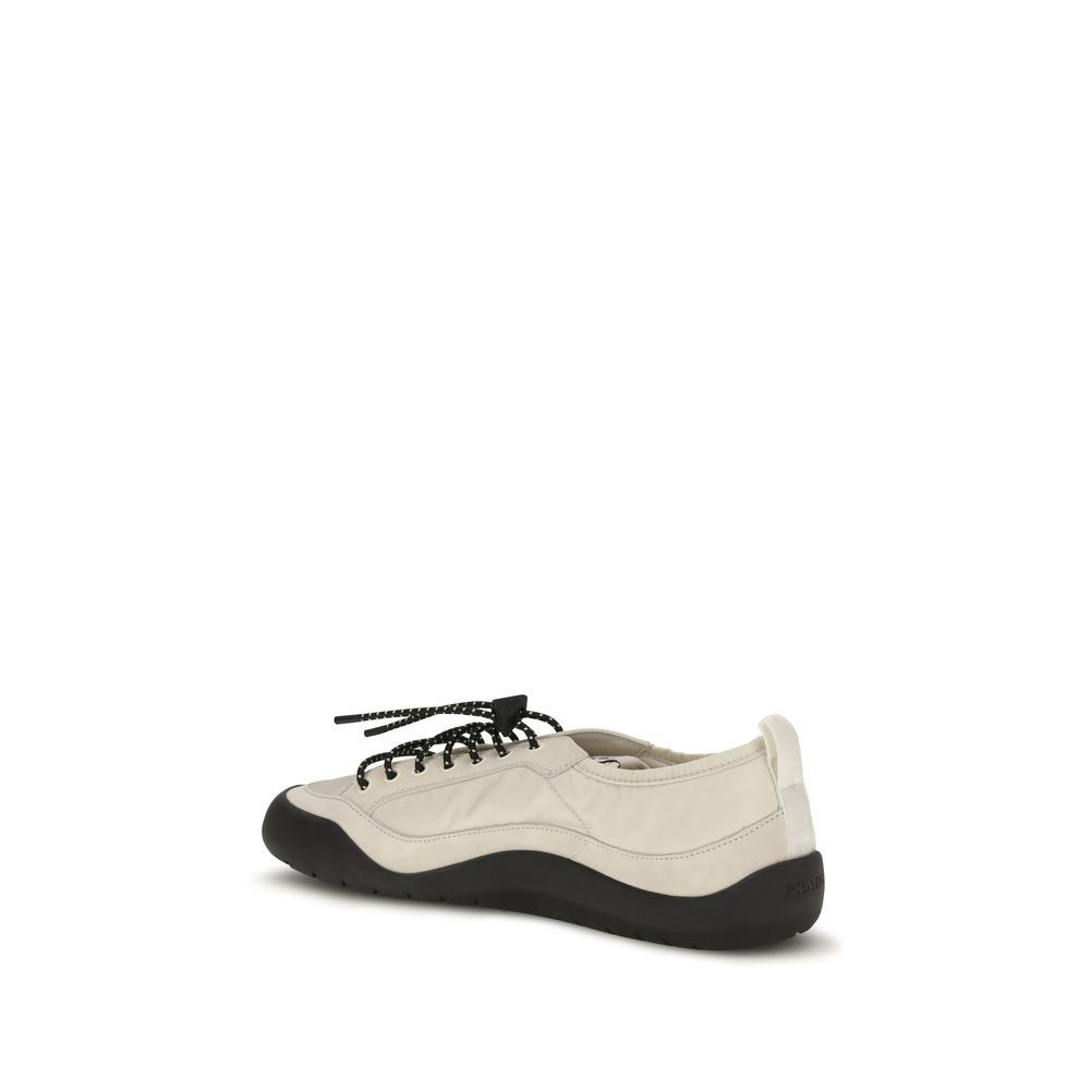 Prada Beige Fabric Athletic Sneakers - Back view